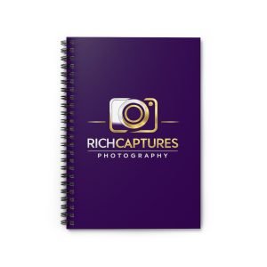 Photography Logo Spiral Notebook — RichCaptures Branded Ruled Journal