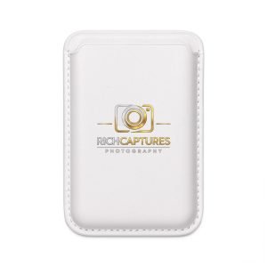 MagSafe Vegan Wallet — Gold Camera Logo Card Holder for Photographers