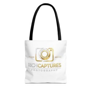 Photography Logo Tote Bag — 'Rich Captures' Gold Camera Design